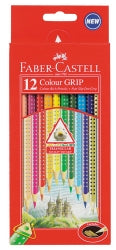 PENCIL COLOURED FABER DOT GRIP TRIANG PK12   G12189