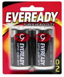 BATTERY EVEREADY BLACK 1250 D BP2   G12502