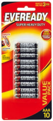 BATTERY EVEREADY AAA SUPER HEAVY DUTY PK10   G12650