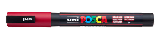 MARKER UNI POSCA PC3M BULLET TIP DARK RED   G12851