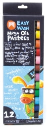 OIL PASTELS MICADOR MEGA MEGA EASY WASH PK12 ASST   G12892