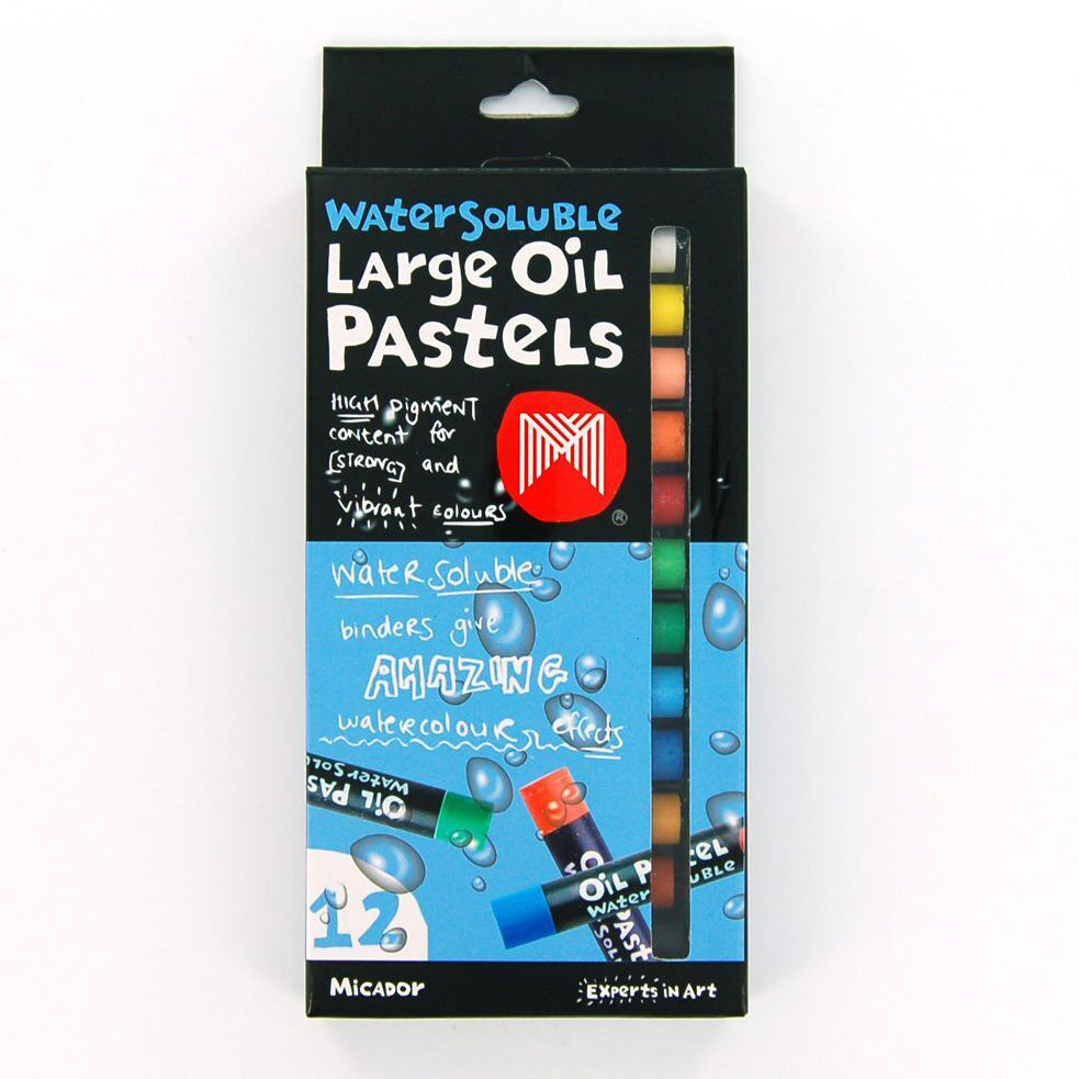 OIL PASTELS MICADOR LARGE WATERSOLUBLE ASST PK12   G12942