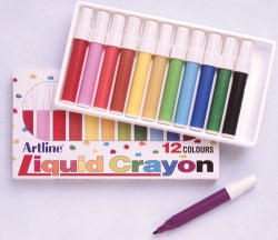 MARKER ARTLINE 300 LIQUID CRAYON ASST BX12   G13022