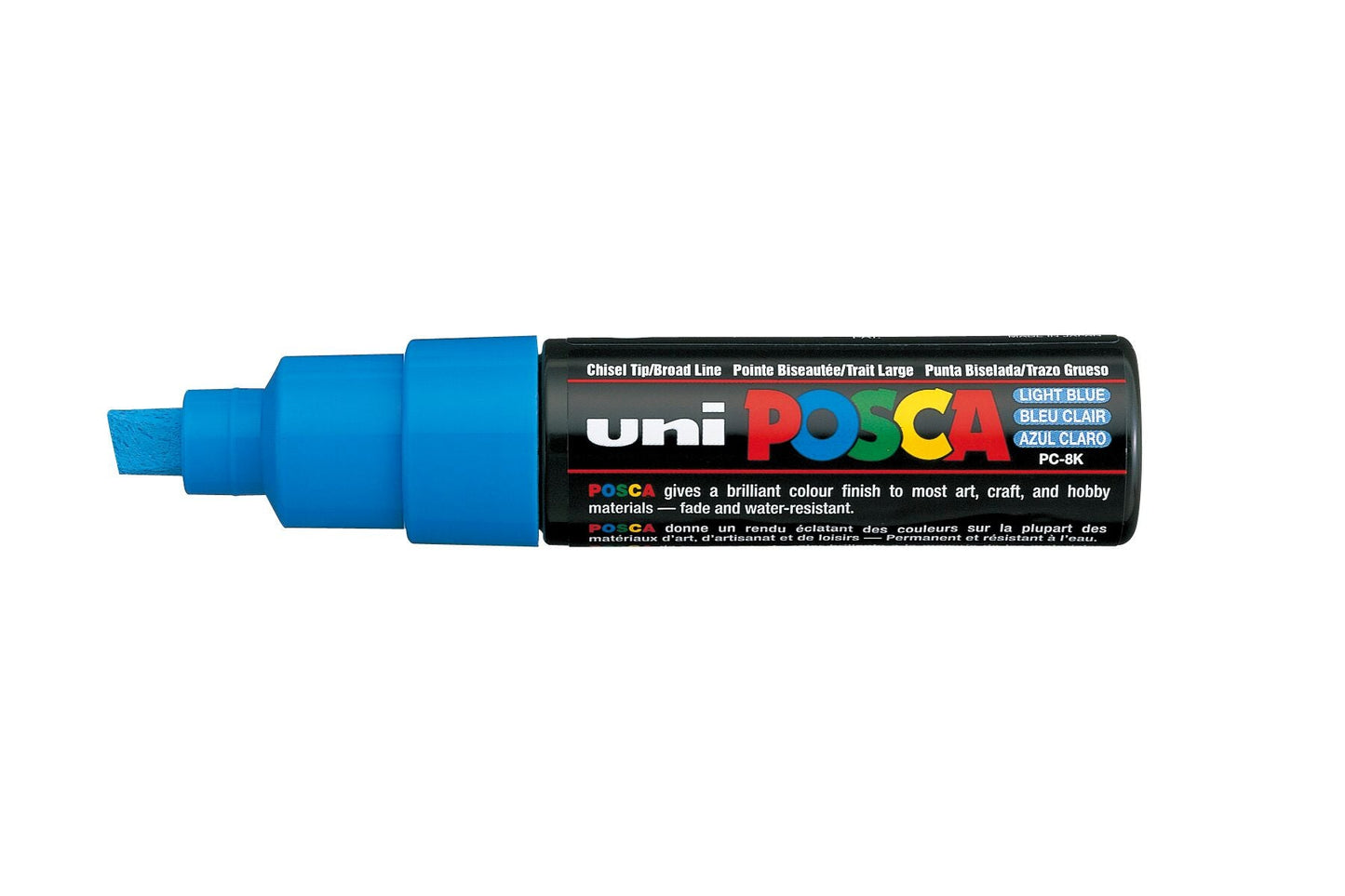 MARKER UNI POSCA PC8K CHISEL TIP LIGHT BLUE   G13059E