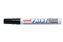 MARKER PAINT UNI PX20 2.8MM MEDIUM BULLET TIP BLACK BX12   G13155