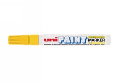 MARKER PAINT UNI PX20 2.8MM MEDIUM BULLET TIP YELLOW BX12   G13156