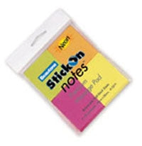 STICK ON NOTES B/TONE 76X76 NEON COLS PK3   G13239