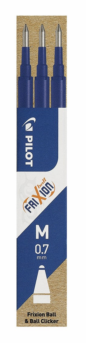 PEN REFILL PILOT FRIXION 0.7MM BLUE PK3   G13370