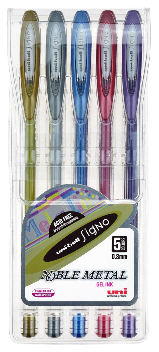 PEN UNI RB SIGNO UM120 NOBLE METALLIC F ASST WLT5   G13916