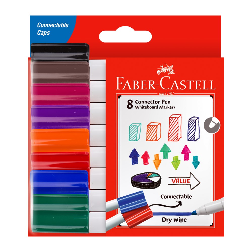 MARKER WHITEBOARD FABER-CASTELL CONNECTOR WLT8   G14120