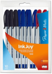 PEN PAPERMATE INKJOY 100 1.0MM MED ASST PK10   G14440