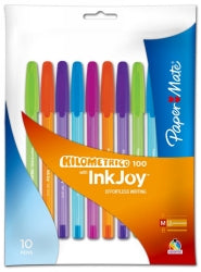 PEN PAPERMATE INKJOY 100 1.0MM FASHION COLS PK10   G14441