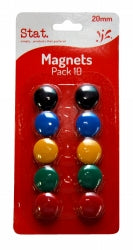 MAGNETS STAT 20MM PK10 ASST   G15156