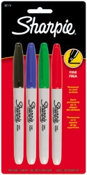 MARKER SHARPIE PERMANENT FINE ASST PK4   G15356