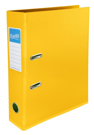 LEVER ARCH FILE BANTEX A4 70MM VIBRANTS YELLOW   G15743