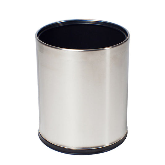 BIN COMPASS 10L ROUND STAINLESS STEEL BRUSHED WITH LINER   G15971