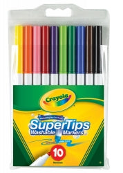 MARKER CRAYOLA SUPER TIP WASHABLE PK10   G16107