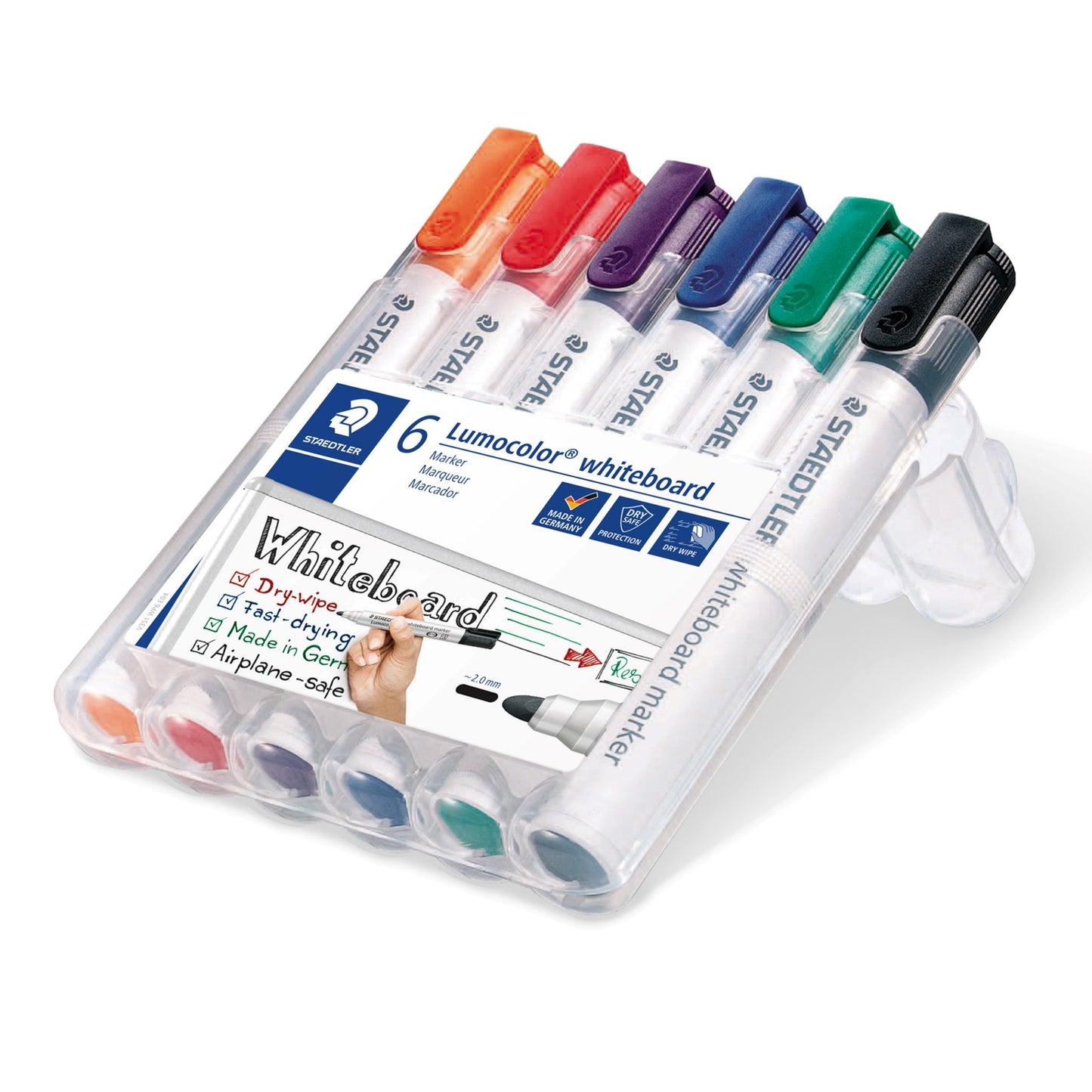 MARKER WHITEBOARD STAEDTLER 351 BULLET ASST WLT6   G17051