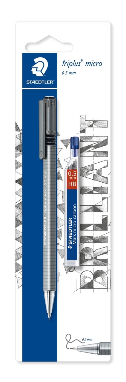 PENCIL MECHANICAL STAEDTLER 0.5MM HB TRIPLUS MICRO PLUS LEADS   G17225