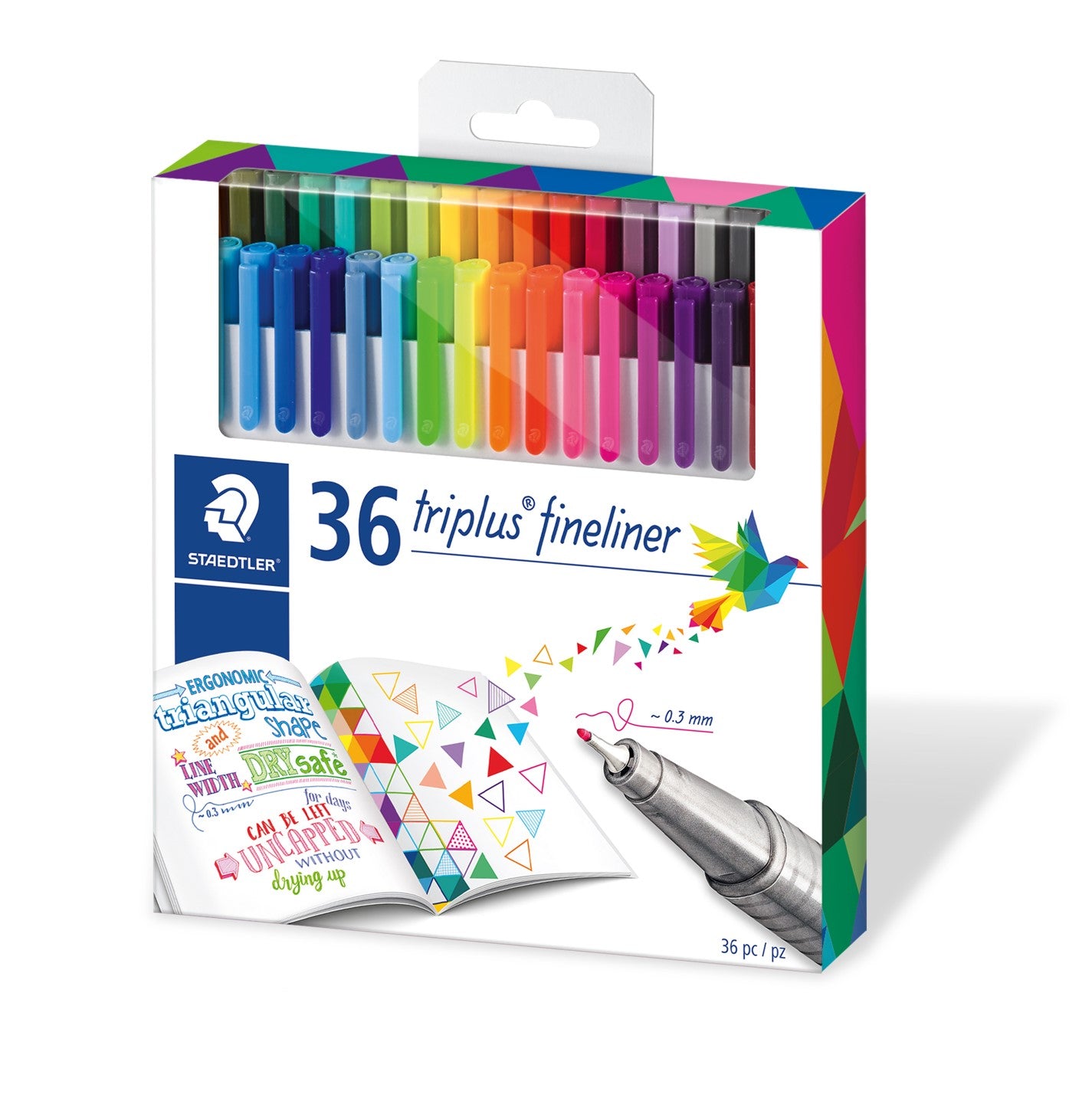 PEN STAEDTLER FT TRIPLUS FINELINER BRILLIANT COLOURS PK36   G17236