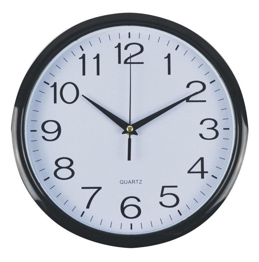 CLOCK ITALPLAST 43CM WALL BLACK   G17492