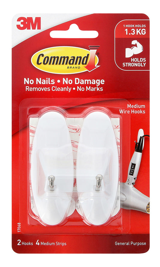 HOOKS COMMAND MEDIUM WIRE PK2   G17567