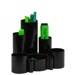 DESK TIDY ITALPLAST GREENR RECYCLED BLACK   G17804