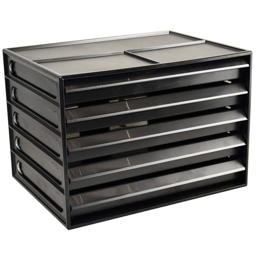 DOCUMENT CABINET ITALPLAST A4 5 DRAWER BLACK RECYCLED   G18425