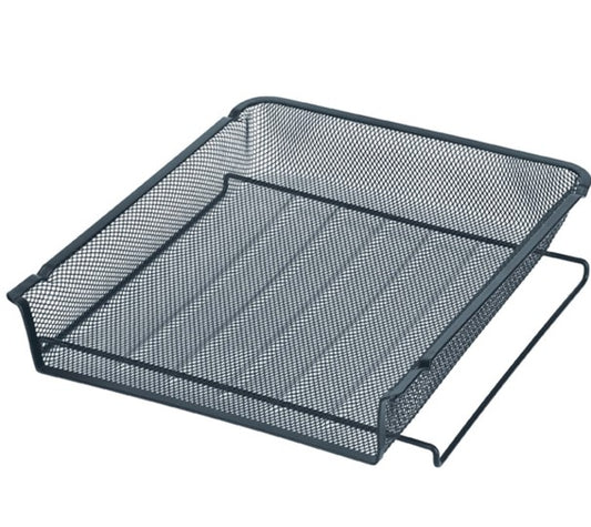 DOCUMENT TRAY ITALPLAST 1TIER BLACK MESH   G18440