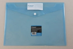 DOCUMENT WALLET PROTEXT A4 PP BUTTON CLOSURE BLUE   G18472