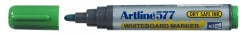 MARKER WHITEBOARD ARTLINE 577 3MM BULLET NIB GREEN   G19003