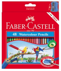 PENCIL COLOURED FABER-CASTELL RED RANGE WATERCOLOUR PK48   G19727