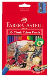 PENCIL COLOURED FABER-CASTELL CLASSIC 36'S   G19746