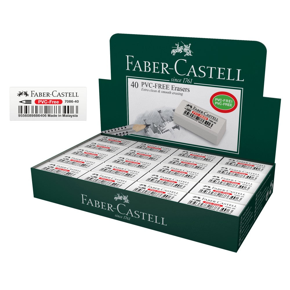 ERASER FABER-CASTELL VINYL STUDENT MEDIUM PVC FREE   G19796