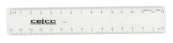 RULER CELCO 15CM CLEAR PLASTIC TC101   G20051