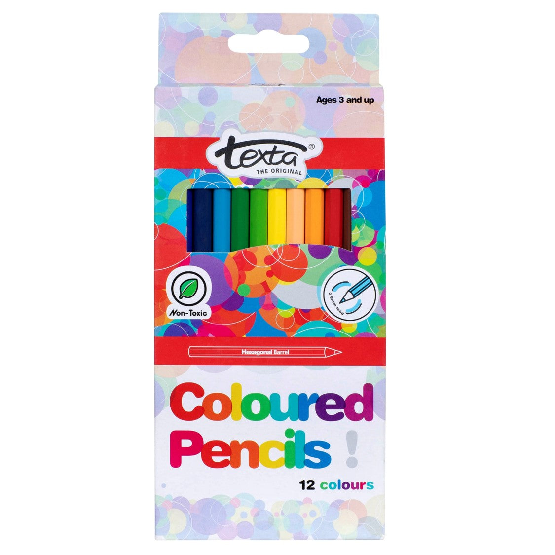 PENCIL COLOURED TEXTA PK12   G20058