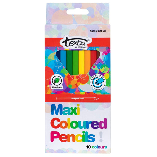 PENCIL COLOURED TEXTA MAXI PK10   G20063