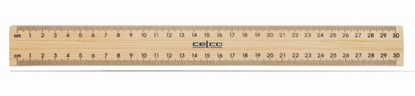 RULER CELCO 30CM WOODEN METAL EDGE   G20066