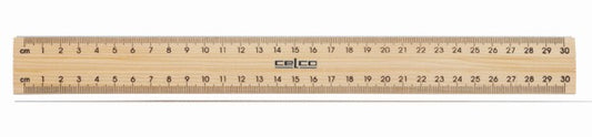 RULER CELCO 30CM WOODEN METAL EDGE   G20066