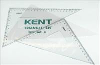 SET SQUARE KENT NO.8 SET 2 160MM/230MM   G20103