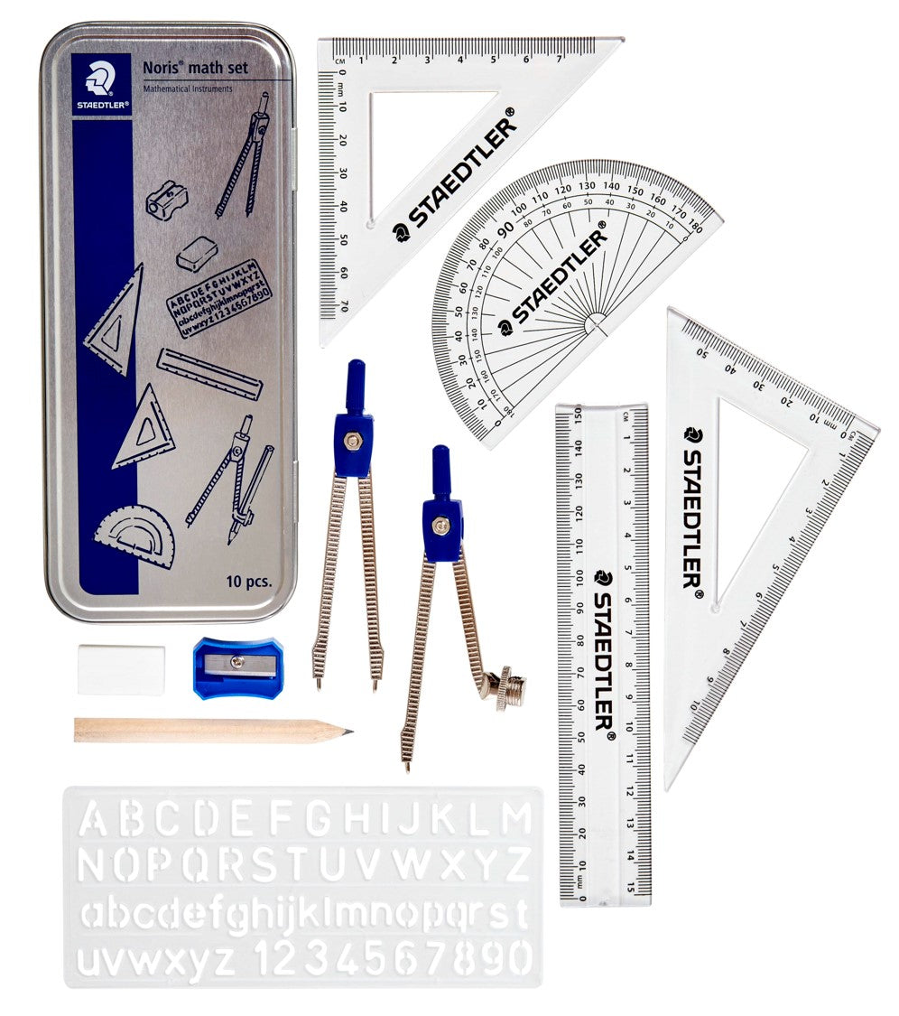 MATHS SET STAEDTLER NORIS CLUB 10 PIECE   G20138