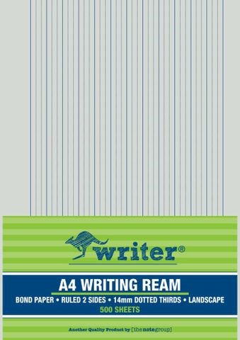 EXAM PAPER WRITER A4 14MM DOTTED THIRDS LANDSCAPE REAM 500   G20722