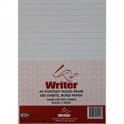 EXAM PAPER WRITER A4 14MM DOTTED THIRDS PORTRAIT REAM 500   G20723