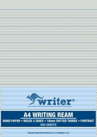 EXAM PAPER WRITER A4 18MM DOTTED THIRDS PORTRAIT REAM 500   G20725