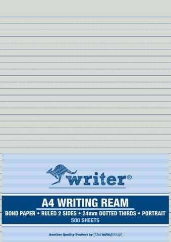 EXAM PAPER WRITER A4 24MM DOTTED THIRDS PORTRAIT REAM 500   G20727