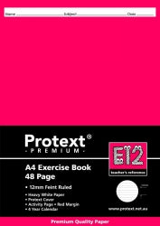 EXERCISE BOOK PROTEXT A4 PP 48PG 12MM RULED E12   G20749