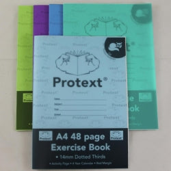 EXERCISE BOOK PROTEXT A4 PP 48PG 14MM DOTTED THIRDS + MARGIN CAT   G20750