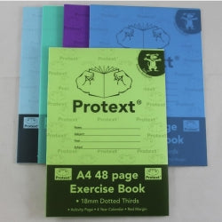 EXERCISE BOOK PROTEXT A4 PP 48PG 18MM DOTTED THIRDS + MARGIN DOG   G20751