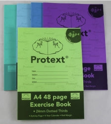 EXERCISE BOOK PROTEXT A4 PP 48PG 24MM DOTTED THIRDS + MARGIN FISH   G20752