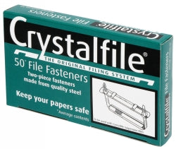 PAPER FASTENER CRYSTALFILE TWO PIECE STEEL BX50   G21012